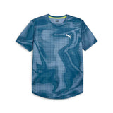 Puma Mens Run Favorite AOP SS Tee Blue