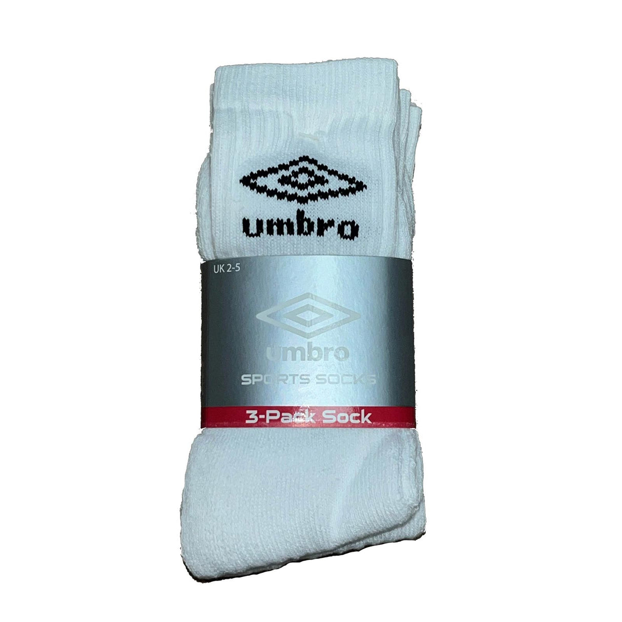 Umbro 3 Pack Trainer Socks Kids White