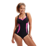 Speedo W Shape Prntd LunaElustre 1PC Blk
