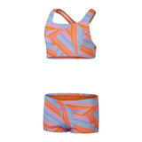 Speedo Girls Allover 2PC Boyleg Pink