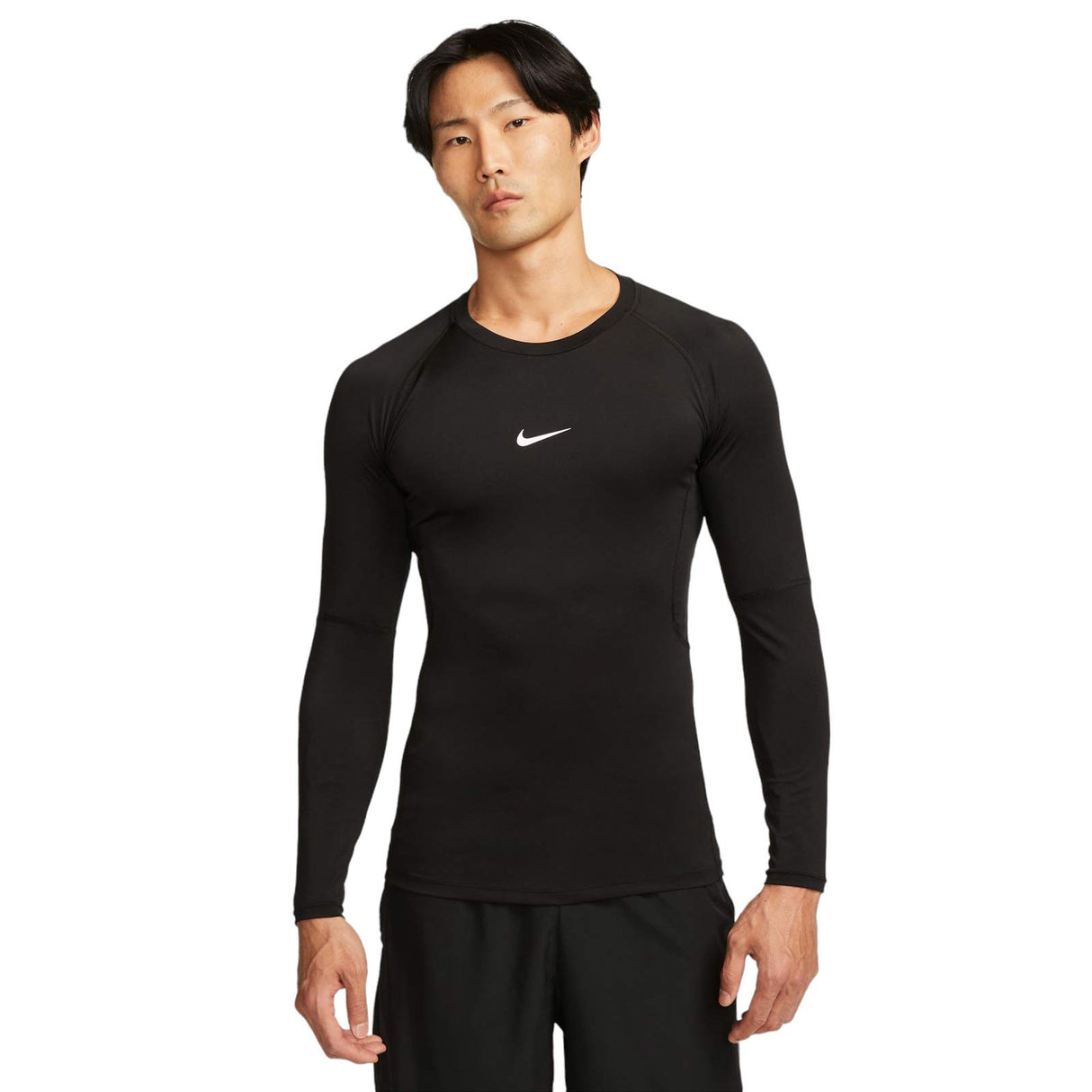 NIKE MENS NP DF TIGHT TOP LS BLACK