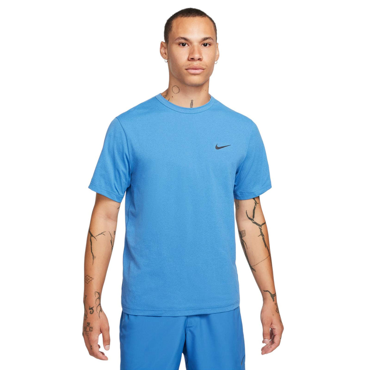 NIKE MENS DF UV HYVERSE SS BLUE