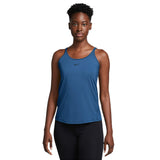 Nike Wmns One Classic DF Stripy Tank Blu