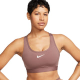 Nike Wmns Swoosh Med Sup Bra Brown