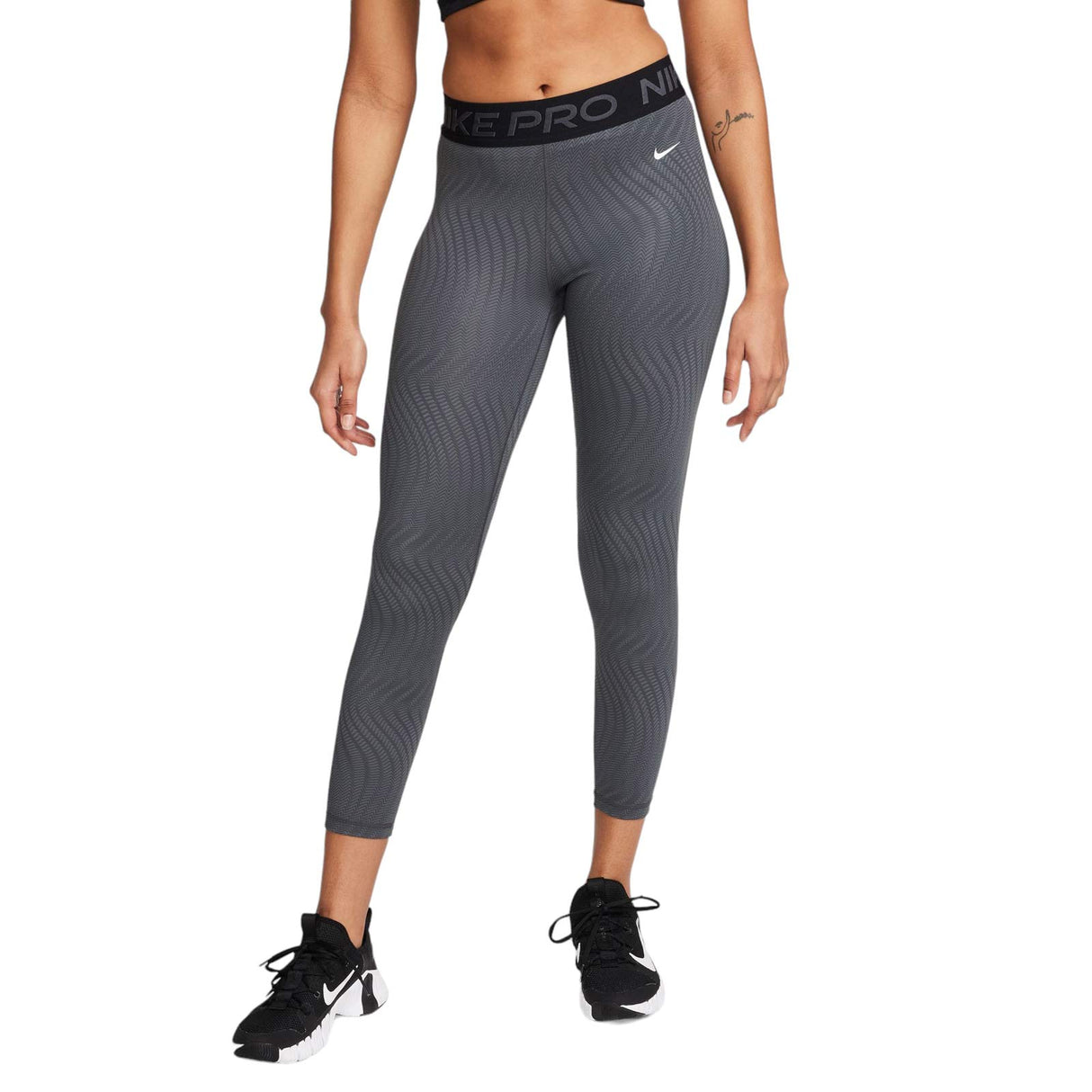 Nike Wmns NP DF MR 7/8 Tight AOP Grey