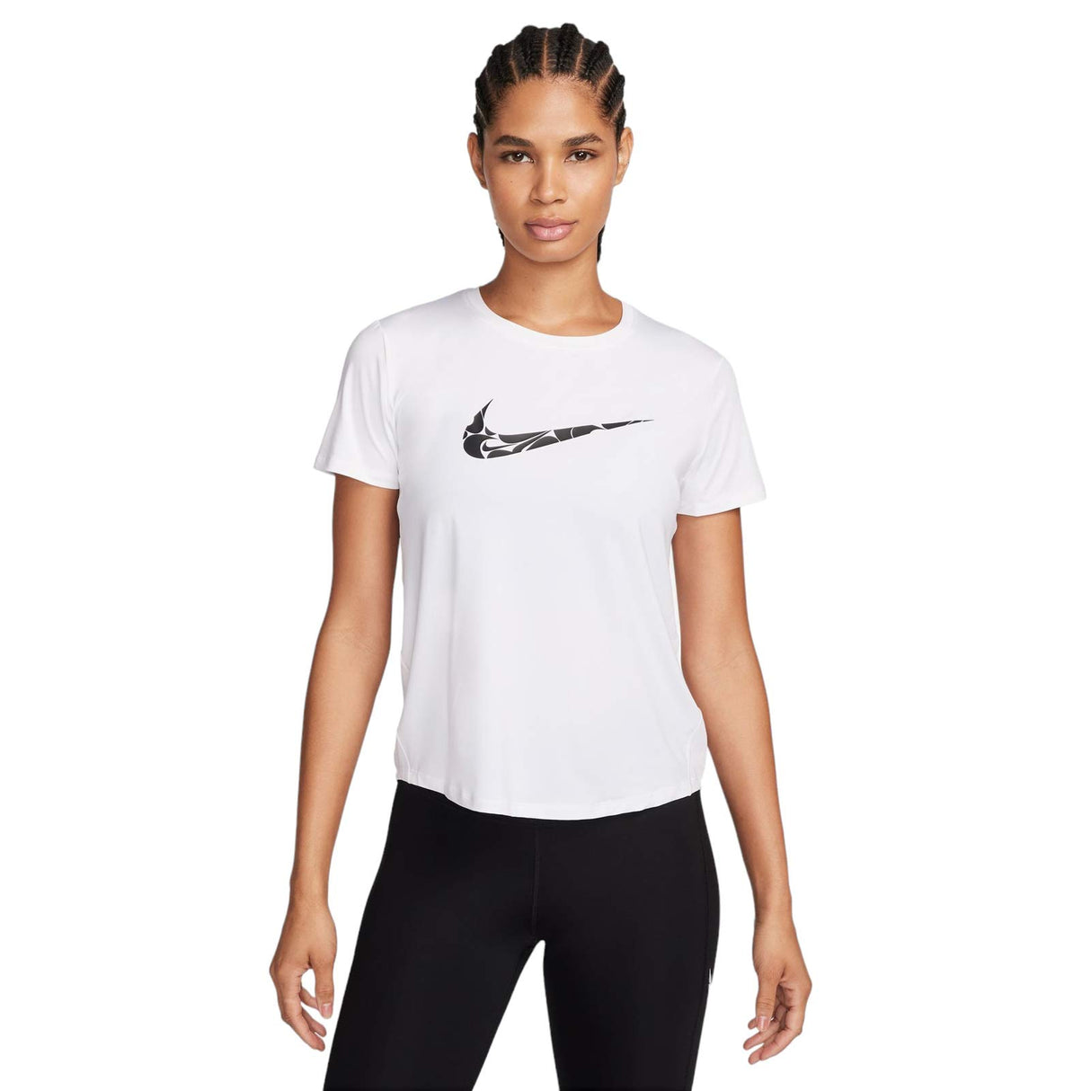 Nike Wmns One Swoosh HBR DF SS Top White