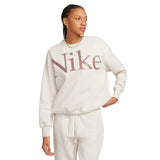 Nike Wmns NSW PHNX FLC OS Logo Crew Brwn