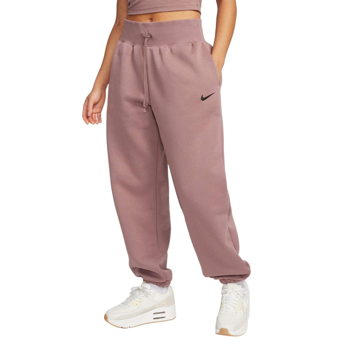 Nike Wmns NSW PHNX FLC HR OS Pant Brown