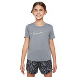 NIKE GIRLS ONE SS TOP GX VNR GREY