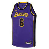 JORDAN Lakers LeBron St Kids Jersey Pur