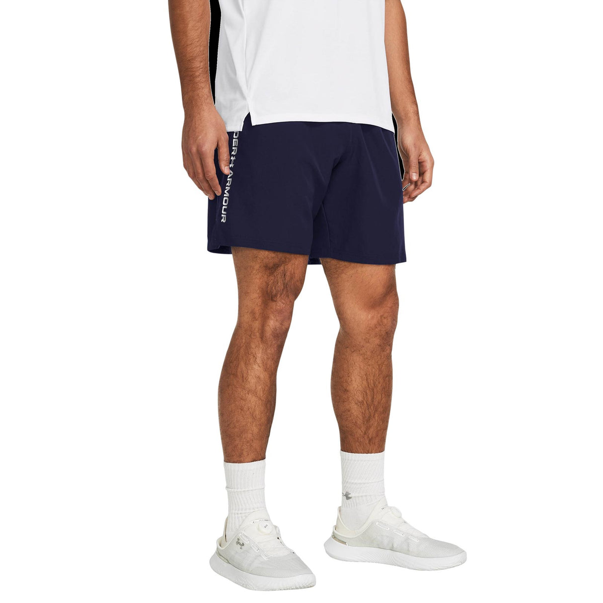 UA Mens Woven Wdmk Shorts Navy