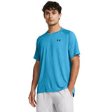 UA Mens Tech Textured SS Blue