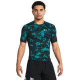UA Mens HG Armour Printed SS Green