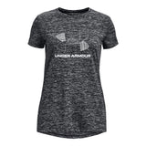 UA Girls Tech BL Twist SS Black