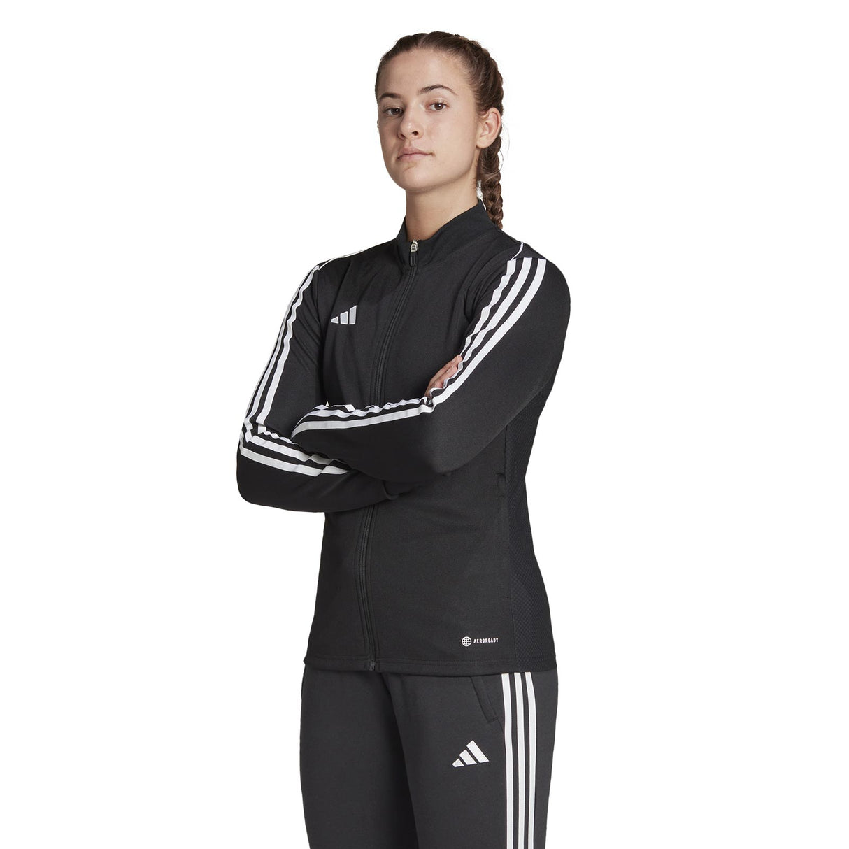 adidas Womens Tiro23L FZ Top Black