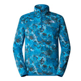 The North Face Mens Glacier Prntd QZ Blu