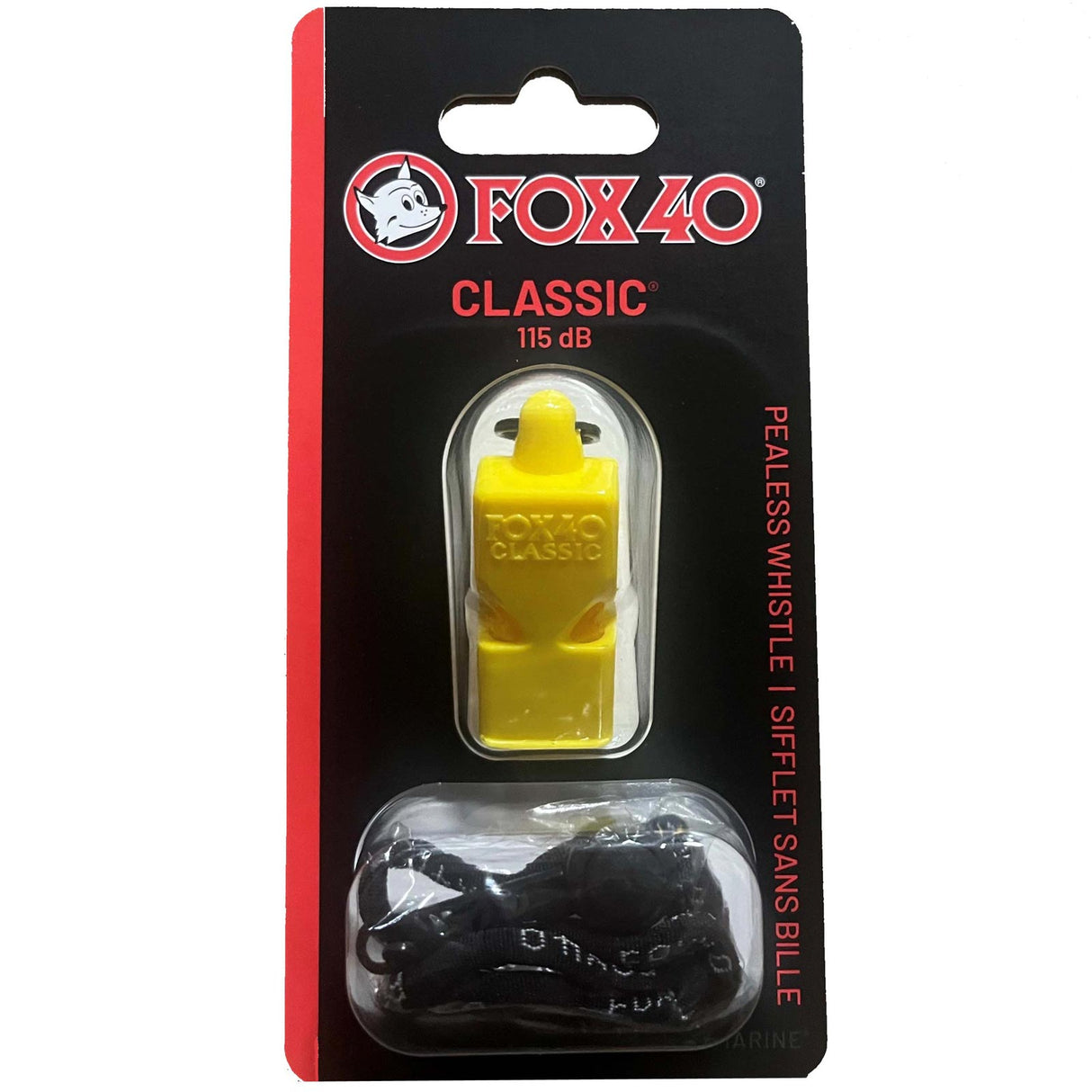 Fox 40 Classic Whistle & Lanyard Yellow