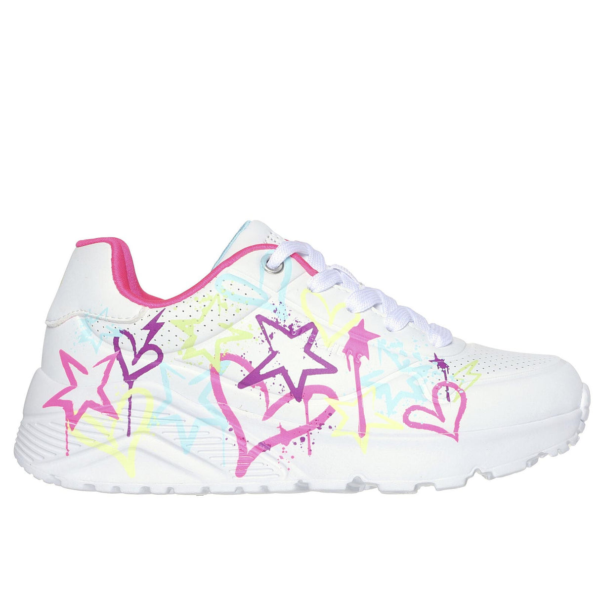 Skechers Uno Lite My Drip Girls White