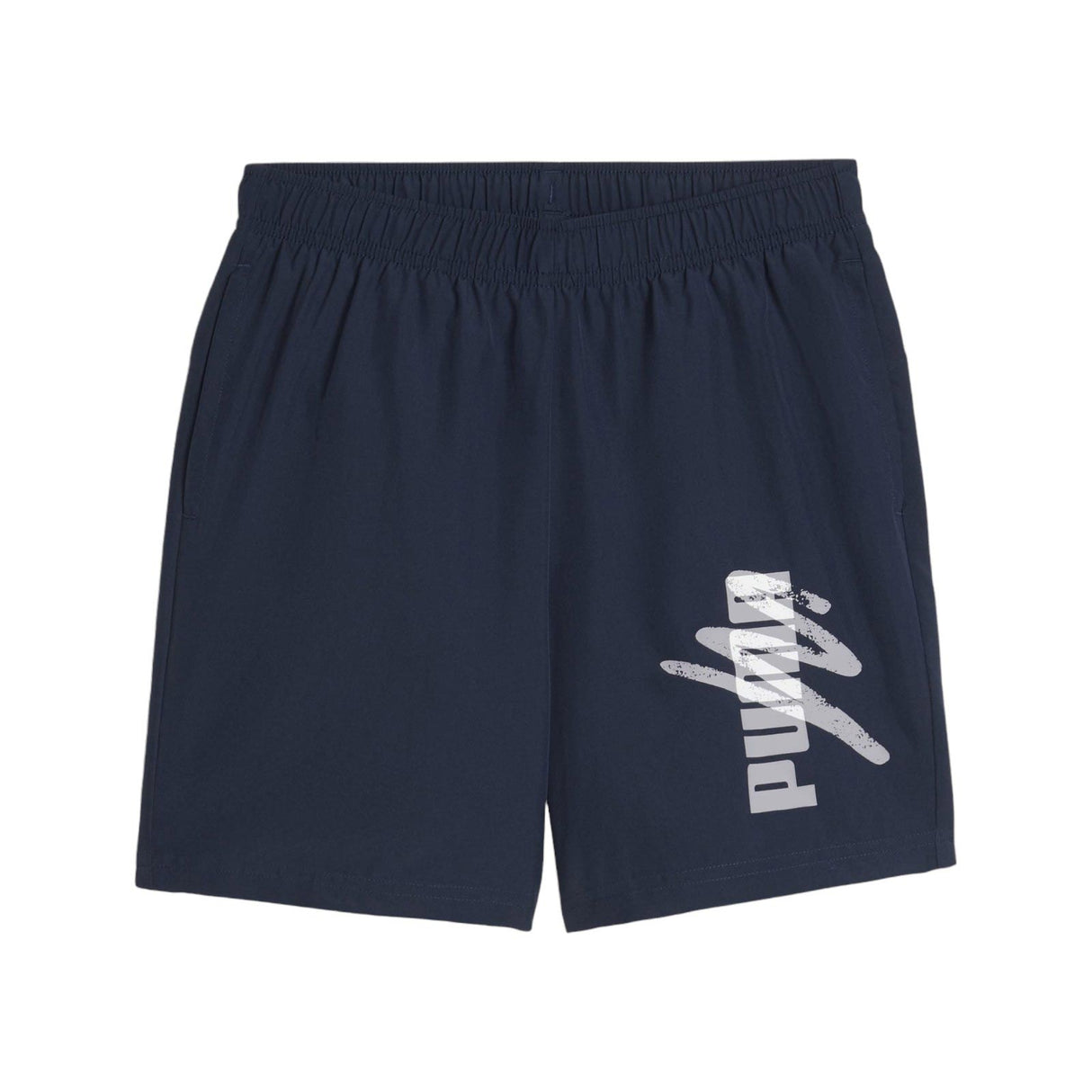 Puma B ESS Logo Lab Woven 5In Shorts Nvy
