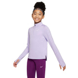 Nike Girls DF LS HZ Top Purple