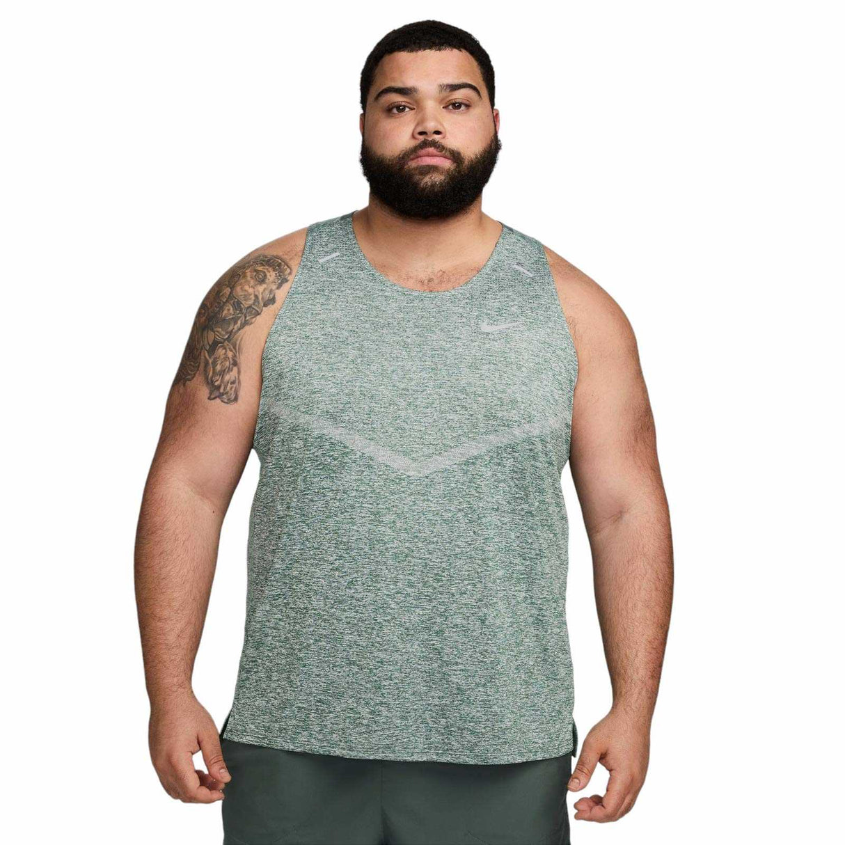 Nike Mens DF Rise 365 Tank Green