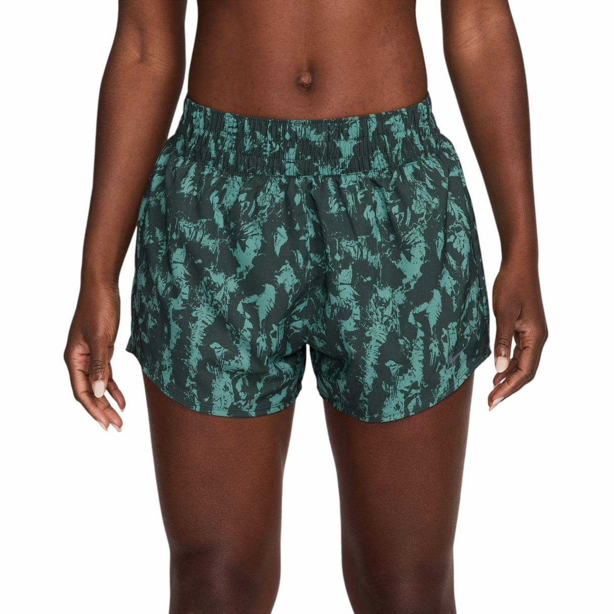 Nike One Wmns DF HR 3IN BR AOP Shorts Gn