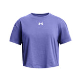 UA Girls Crop Sportstyle Logo SS Tee Pur
