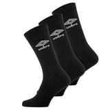 Umbro Cushion Crew Sock 3 Pack Black