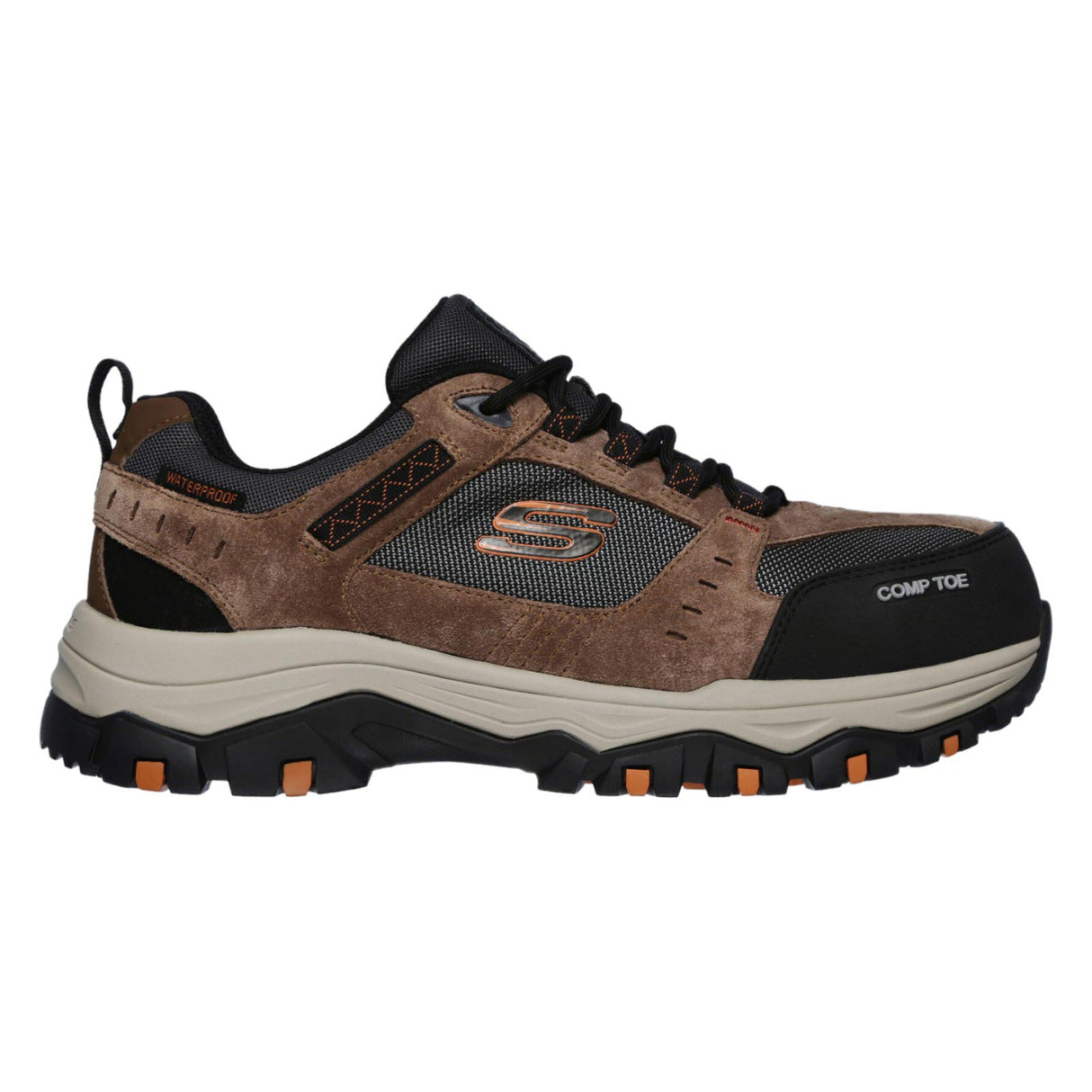 Skechers Mens Work Greetah Comp Toe Brwn