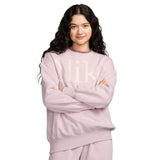Nike W NSW PHNX FLC OS Logo Crew Pink