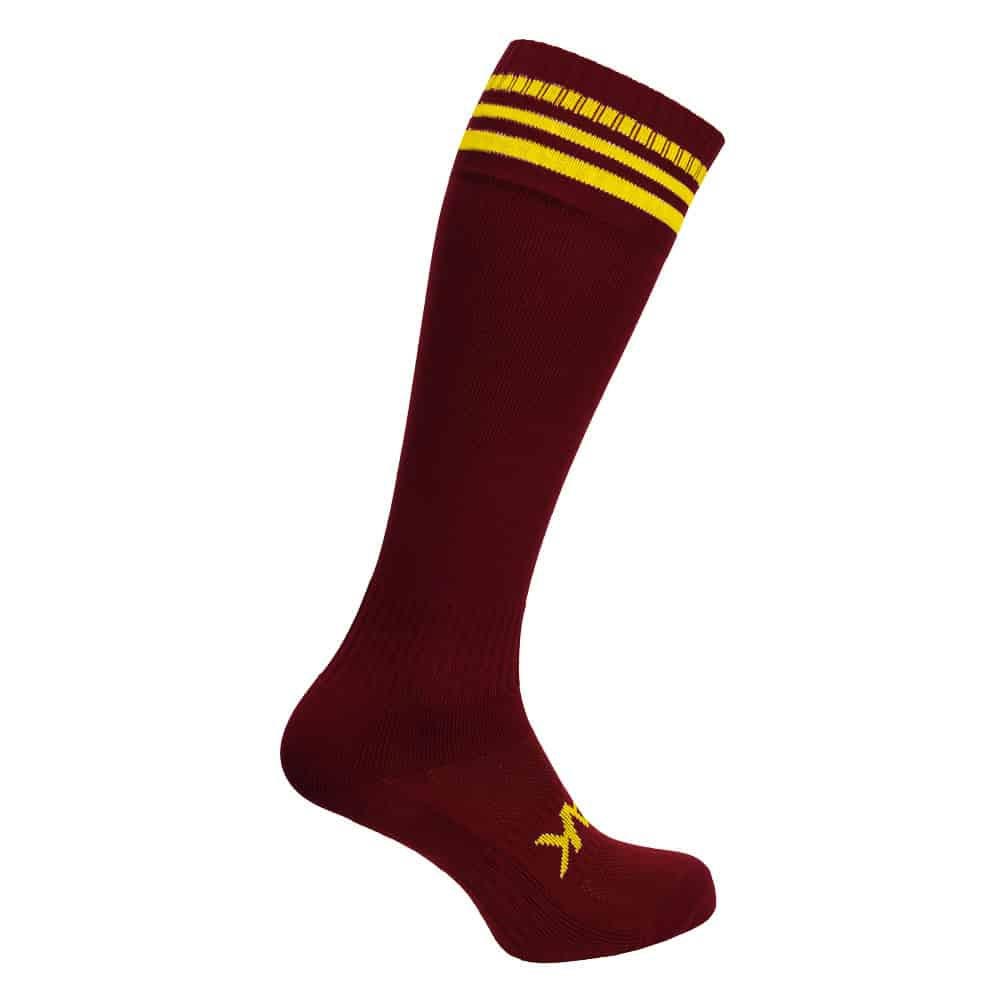 ATAK 3 Bar Sock Maroon/Gold