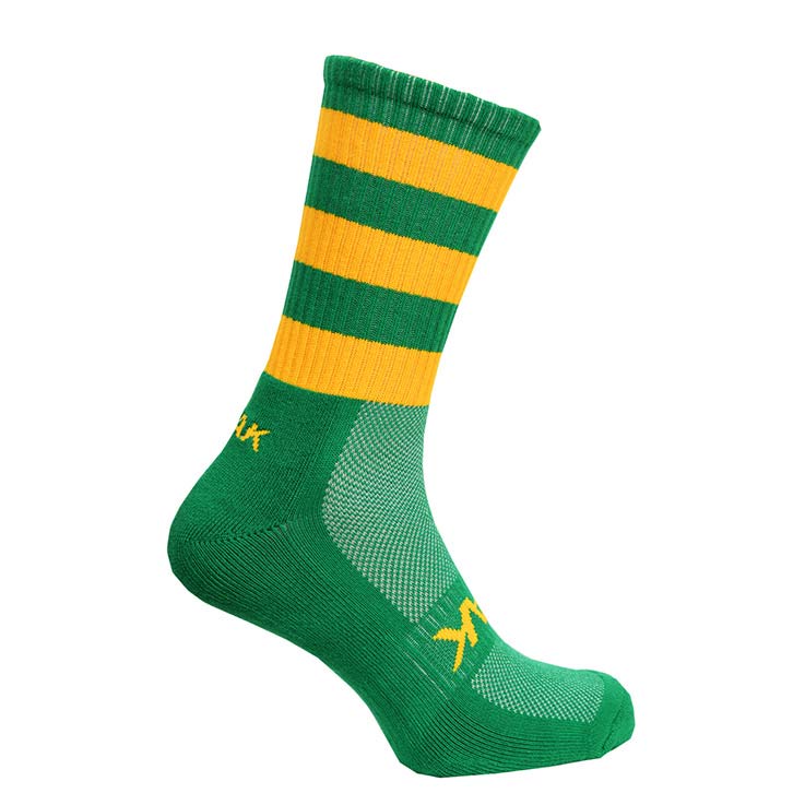 ATAK Shox Midleg Hoop Sock Green/Gold