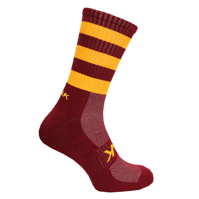 ATAK Shox Midleg Hoop Sock Maroon/Gold