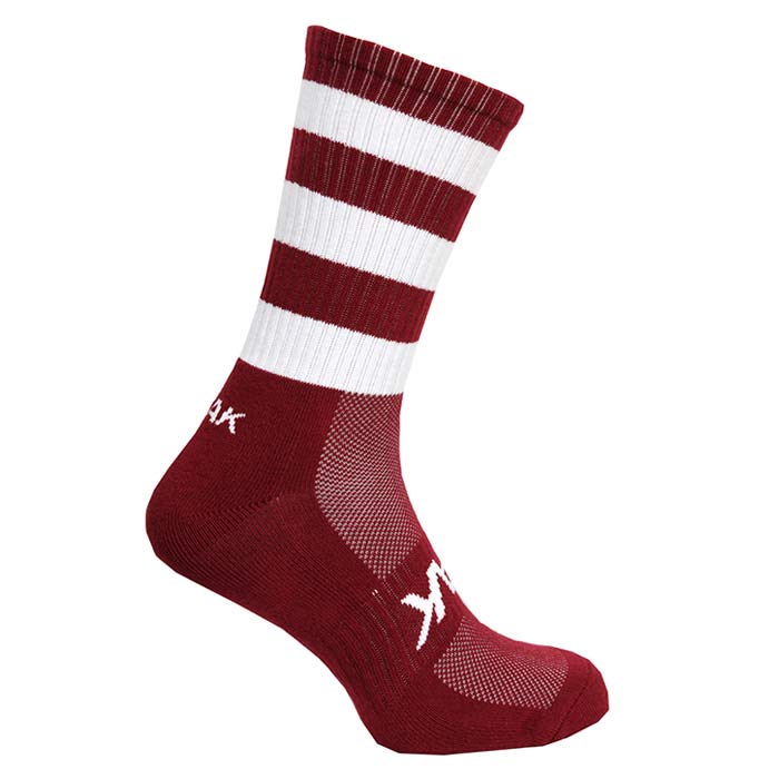 ATAK Shox Midleg Hoop Sock Maroon/White