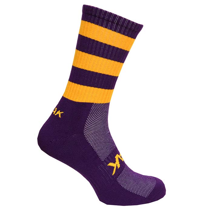 ATAK Shox Midleg Hoop Sock Purple/Gold