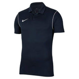 NIKE MENS DF PARK20 POLO MIDNIGHT NAVY/W