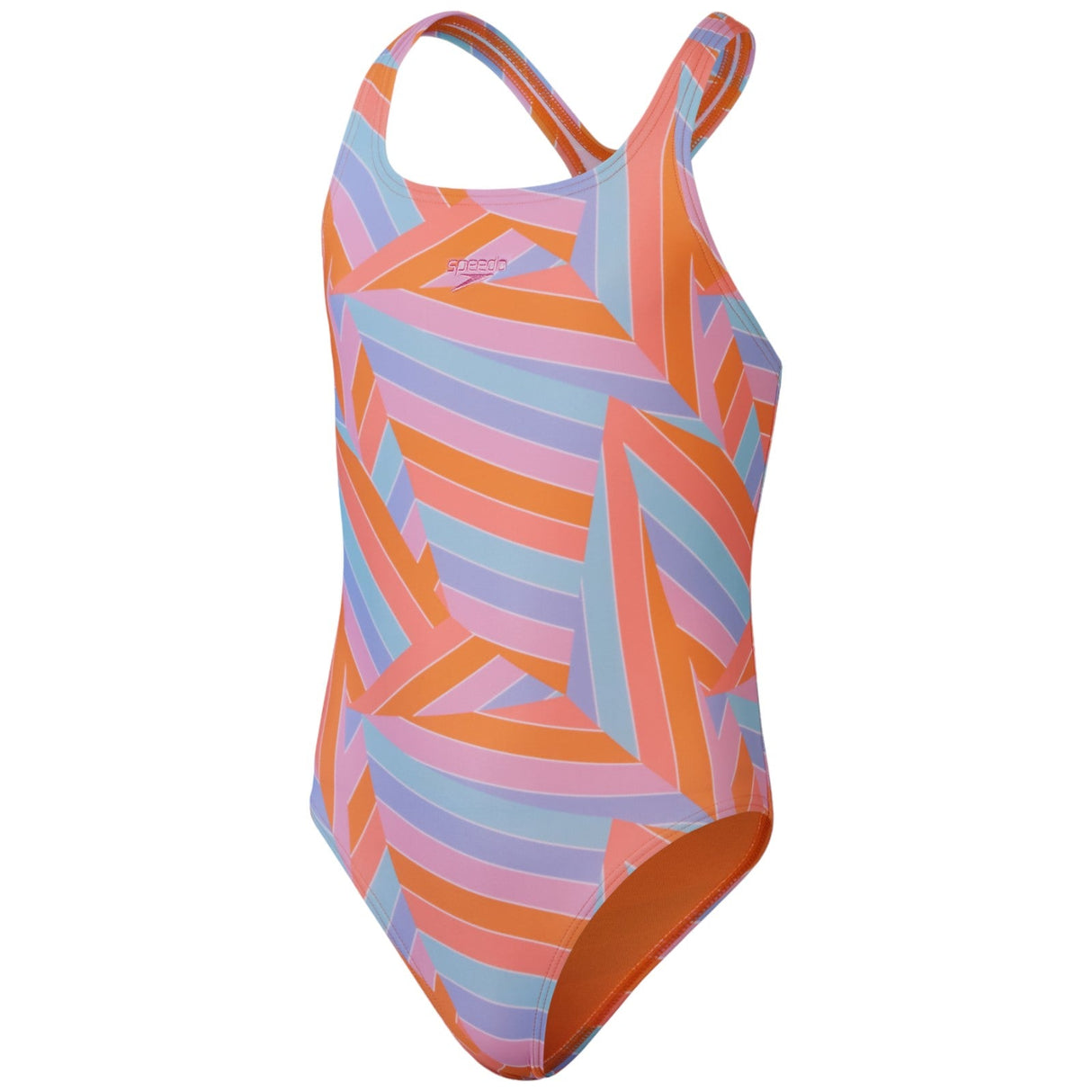 Speedo Girls Printed Medalist Pink