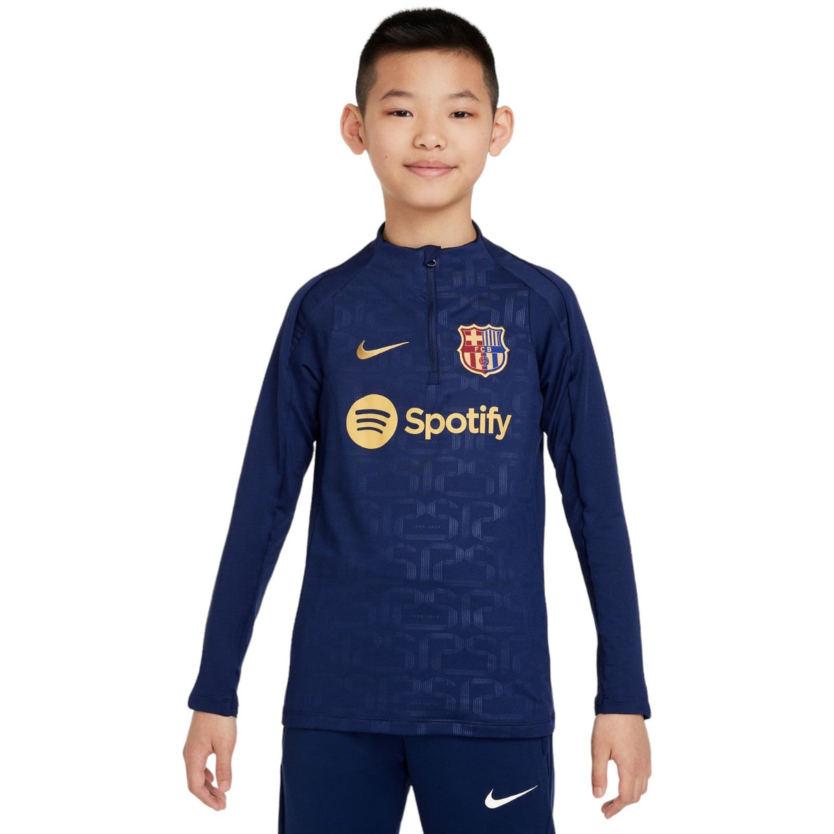 Nike FCB 24 Kids Home PM QZ Top Navy