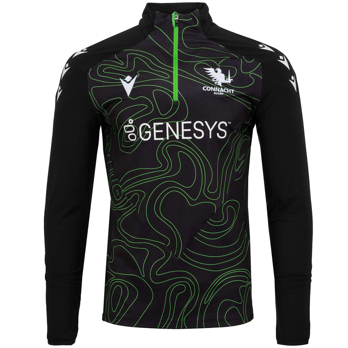 Macron Connacht 25 Warm Up QZ Top Black