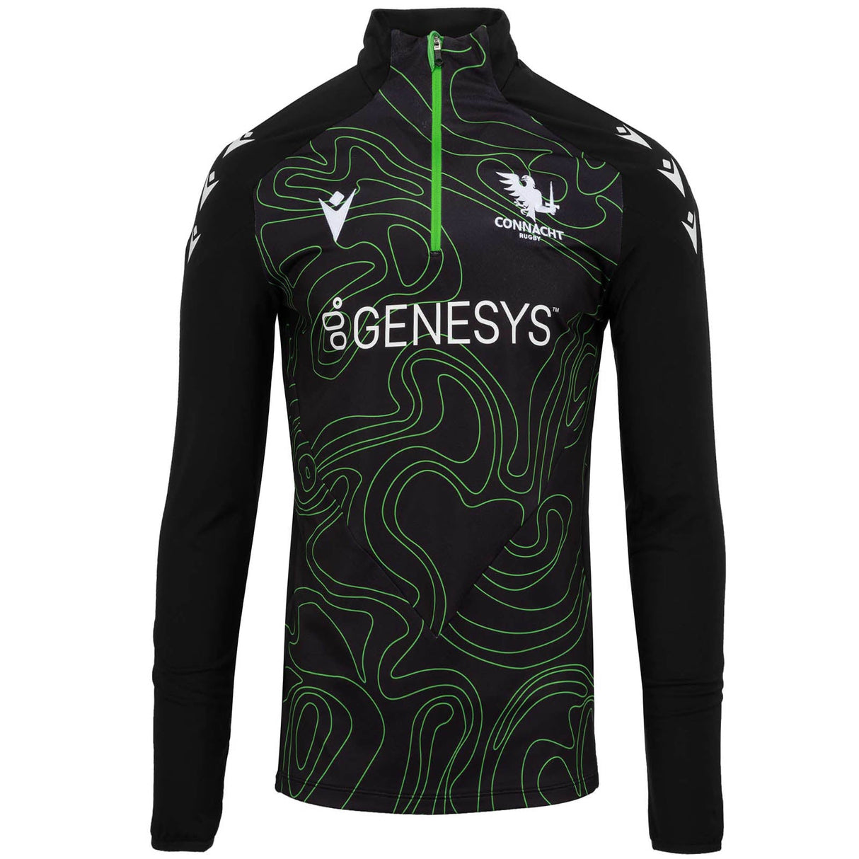 Macron Connacht 25 Kid Warm Up QZ Top Bk
