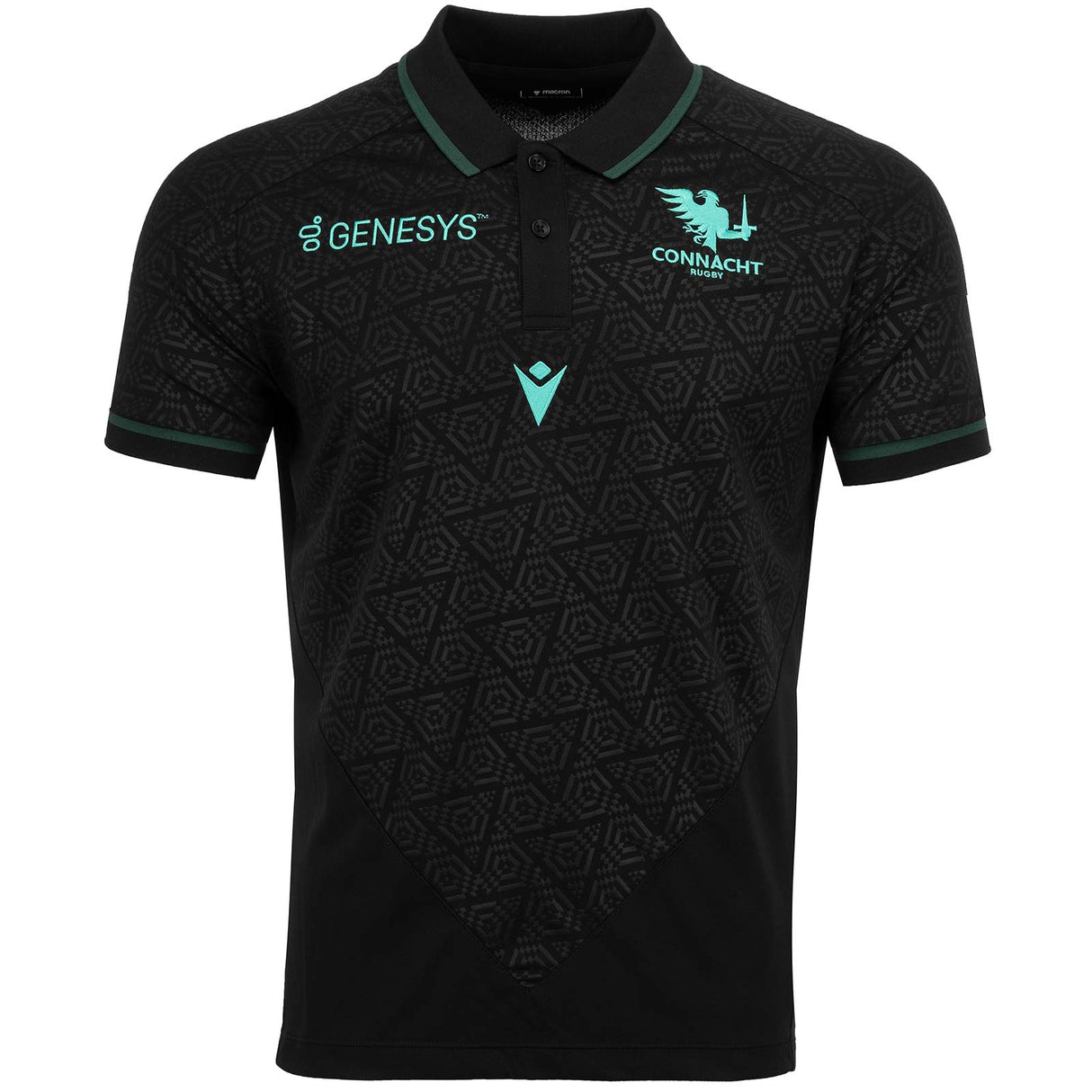 Macron Connacht 25 Travel Polo Black