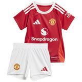 adidas Man Utd 24 Infant Home Kit Red
