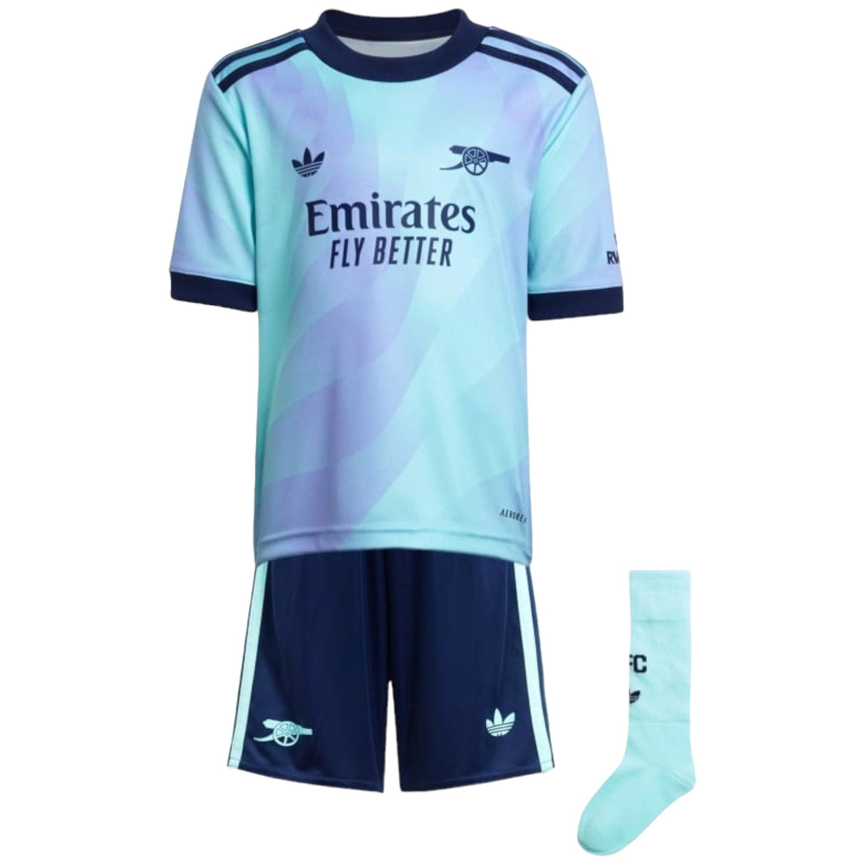 adidas Arsenal 24 Kids Third Kit Blue
