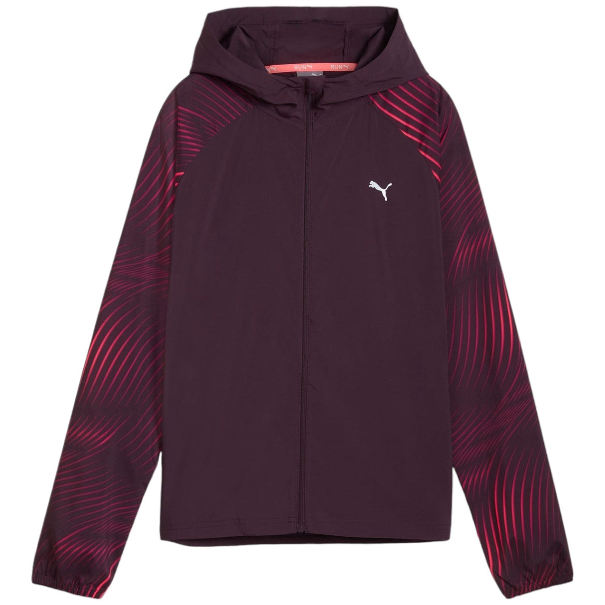 Puma Run Favourite AOP Wvn Wmns Jkt Purp