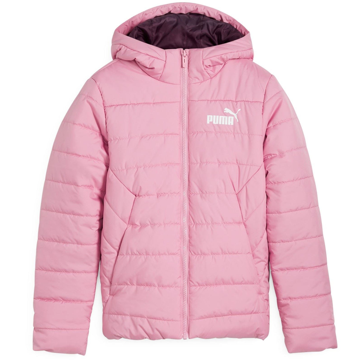 Puma Ess Hooded Padded Girls Jacket Pink