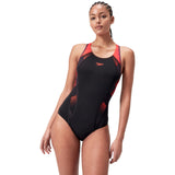 Speedo Womens Placement Laneback Black