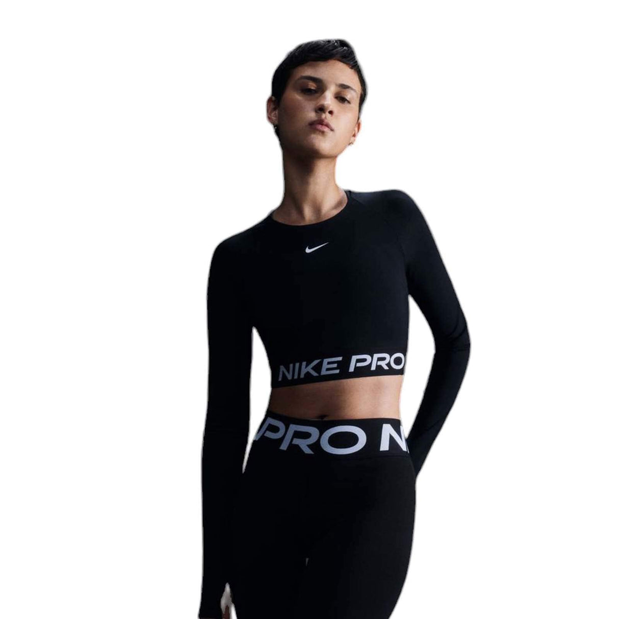 Nike Pro 365 LS Womens Top Black