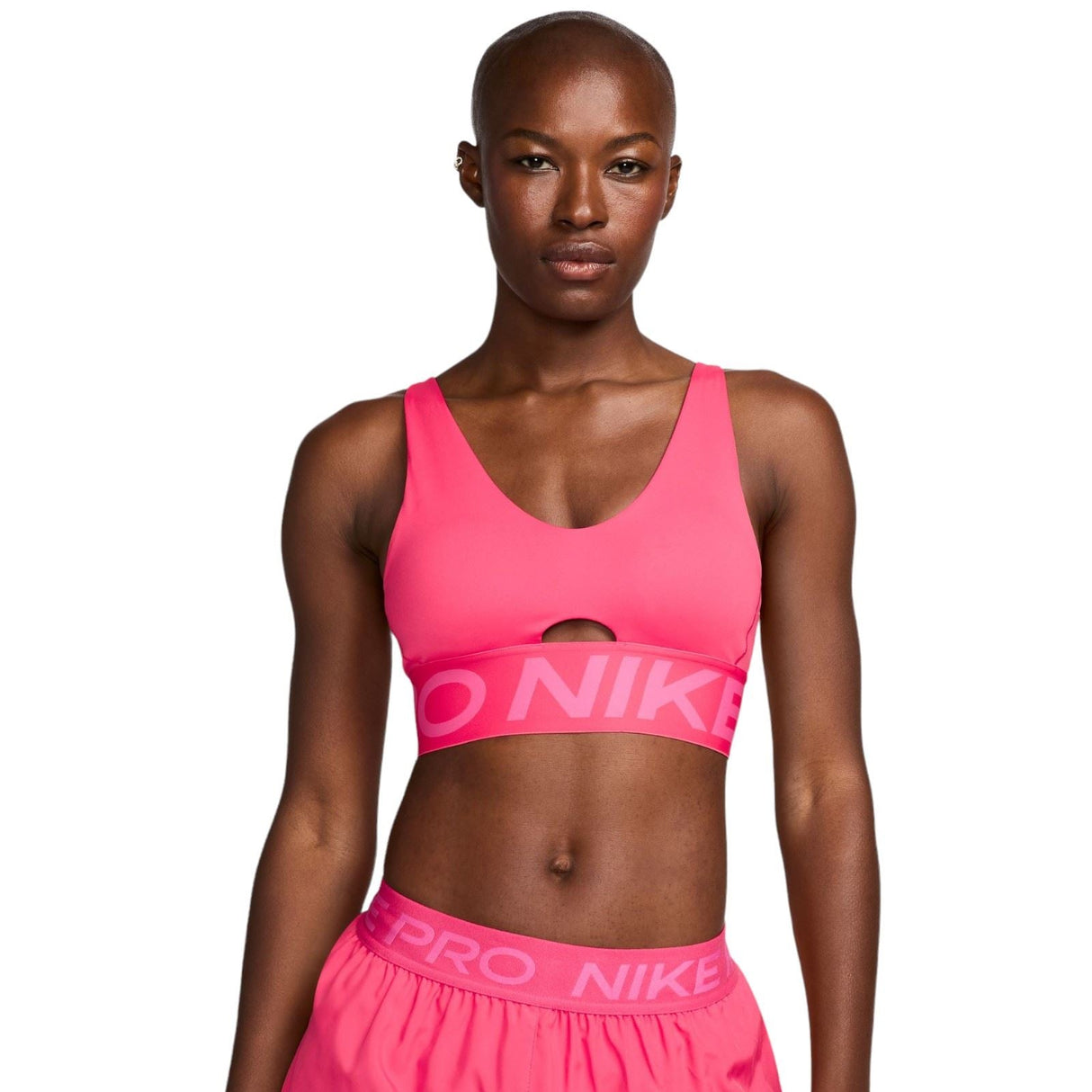 Nike NP Indy Plunge Womens Bra Pink