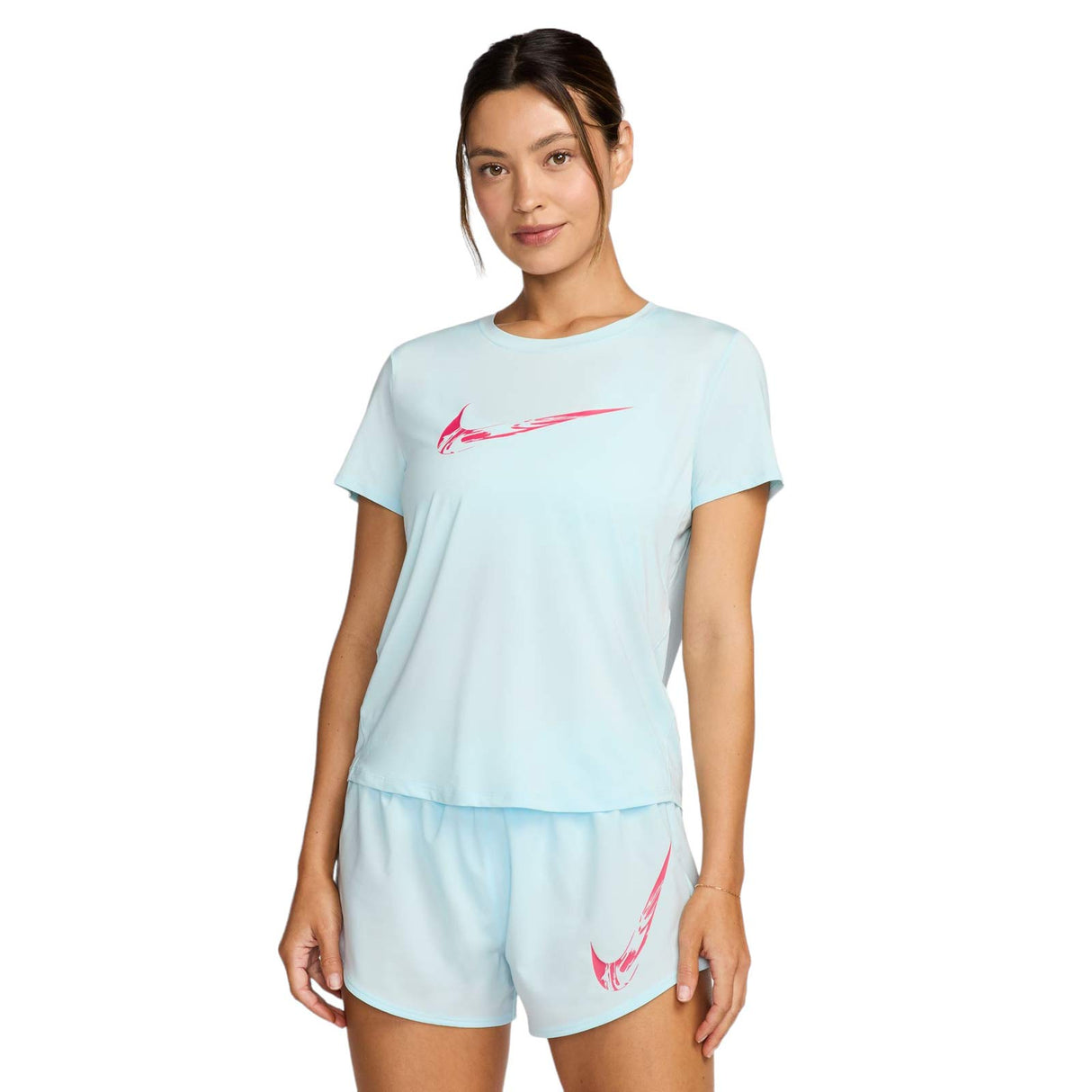 Nike One Swoosh HBR SS Womens Top Blue