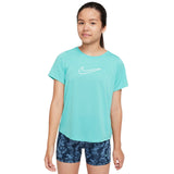 NIKE GIRLS DF ONE STD SS TOP HBR Green